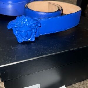 Royal Blue Versace designer belt